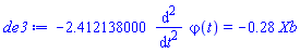 -2.412138000*(diff(diff(varphi(t), t), t)) = -.28*Xb