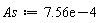As := 0.756e-3