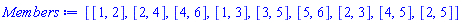 [[1, 2], [2, 4], [4, 6], [1, 3], [3, 5], [5, 6], [2, 3], [4, 5], [2, 5]]