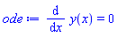diff(y(x), x) = 0