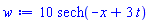 10*sech(-x+3*t)
