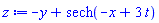 -y+sech(-x+3*t)