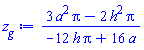 (3*Pi*a^2-2*Pi*h^2)/(-12*Pi*h+16*a)