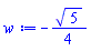 -(1/4)*5^(1/2)