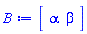 Vector[row](2, {(1) = alpha, (2) = beta})