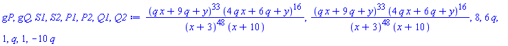 (q*x+9*q+y)^33*(4*q*x+6*q+y)^16/((x+3)^48*(x+10)), (q*x+9*q+y)^33*(4*q*x+6*q+y)^16/((x+3)^48*(x+10)), 8, 6*q, 1, q, 1, -10*q
