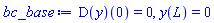 (D(y))(0) = 0, y(L) = 0