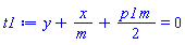 y+x/m+(1/2)*p1*m = 0