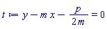 y-m*x-(1/2)*p/m = 0