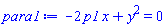 -2*p1*x+y^2 = 0