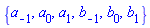 {a[-1], a[0], a[1], b[-1], b[0], b[1]}