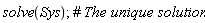 solve(Sys)
