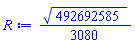 (1/3080)*492692585^(1/2)