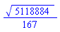 (1/167)*5118884^(1/2)