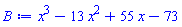 x^3-13*x^2+55*x-73