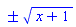 `&+-`((x+1)^(1/2))
