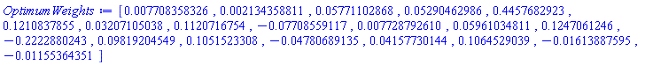 [0.7708358326e-2, 0.2134358811e-2, 0.5771102868e-1, 0.5290462986e-1, .4457682923, .1210837855, 0.3207105038e-1, .1120716754, -0.7708559117e-1, 0.7728792610e-2, 0.5961034811e-1, .1247061246, -.2222880243, 0.9819204549e-1, .1051523308, -0.4780689135e-1, 0.4157730144e-1, .1064529039, -0.1613887595e-1, -0.1155364351e-1]
