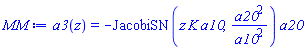 a3(z) = -JacobiSN(z*K*a10, a20^2/a10^2)*a20