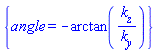 {angle = -arctan(k__z/k__y)}