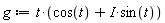 g := t*(cos(t)+I*sin(t))