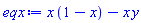 x*(1-x)-x*y