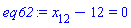 x[12]-12 = 0