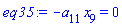 -a[11]*x[9] = 0
