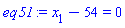 x[1]-54 = 0