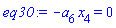 -a[6]*x[4] = 0