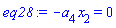 -a[4]*x[2] = 0