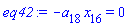 -a[18]*x[16] = 0