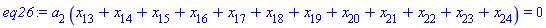 a[2]*(x[13]+x[14]+x[15]+x[16]+x[17]+x[18]+x[19]+x[20]+x[21]+x[22]+x[23]+x[24]) = 0