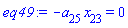 -a[25]*x[23] = 0