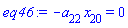 -a[22]*x[20] = 0