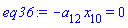 -a[12]*x[10] = 0