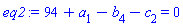 94+a[1]-b[4]-c[2] = 0