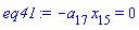 -a[17]*x[15] = 0