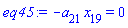 -a[21]*x[19] = 0