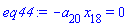 -a[20]*x[18] = 0