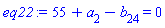 55+a[2]-b[24] = 0