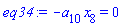 -a[10]*x[8] = 0