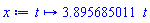 proc (t) options operator, arrow; 3.895685011*t end proc