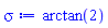 arctan(2)