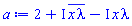 2+I*conjugate(x*lambda)-I*x*lambda