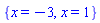 {x = -3, x = 1}