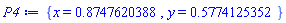 {x = .8747620388, y = .5774125352}