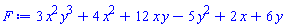 3*x^2*y^3+4*x^2+12*x*y-5*y^2+2*x+6*y