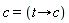 c = (proc (t) options operator, arrow; c end proc)