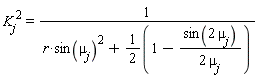 K__j^2 = 1/(r*sin(`&mu;__j`)^2+1/2*(1-sin(2*mu[j])/(2*mu[j])))