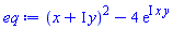 (x+I*y)^2-4*exp(I*x*y)